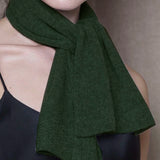 Luxury Small Cashmere Scarf in Green