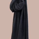 Large Luxury Cashmere Scarf in Ink