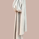 Large Luxury Cashmere Scarf in Pale Grey