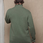 Luxury Cashmere Mens Turtleneck Sweater Green