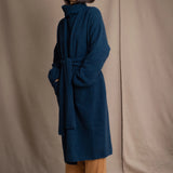 Full Bloom Cocoon Cashmere Coat | Teal