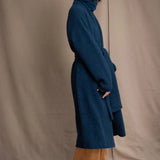 Full Bloom Cocoon Cashmere Coat | Teal