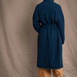 Full Bloom Cocoon Cashmere Coat | Teal
