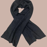 Sarah Luxury Cashmere Scarf Ireland in Charcoal Grey -Madigan Cashmere
