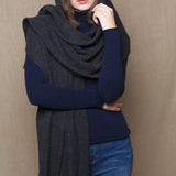 Dark Grey Cashmere Wrap Scarf