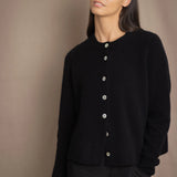 Mary Jane Cashmere Cardigan | Black