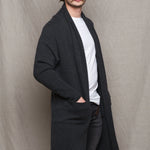 Luxury Men's Cashmere Coat in Grey