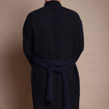 Manteau en Cachemire Cocon Full Bloom | Noir/Bleu Marine