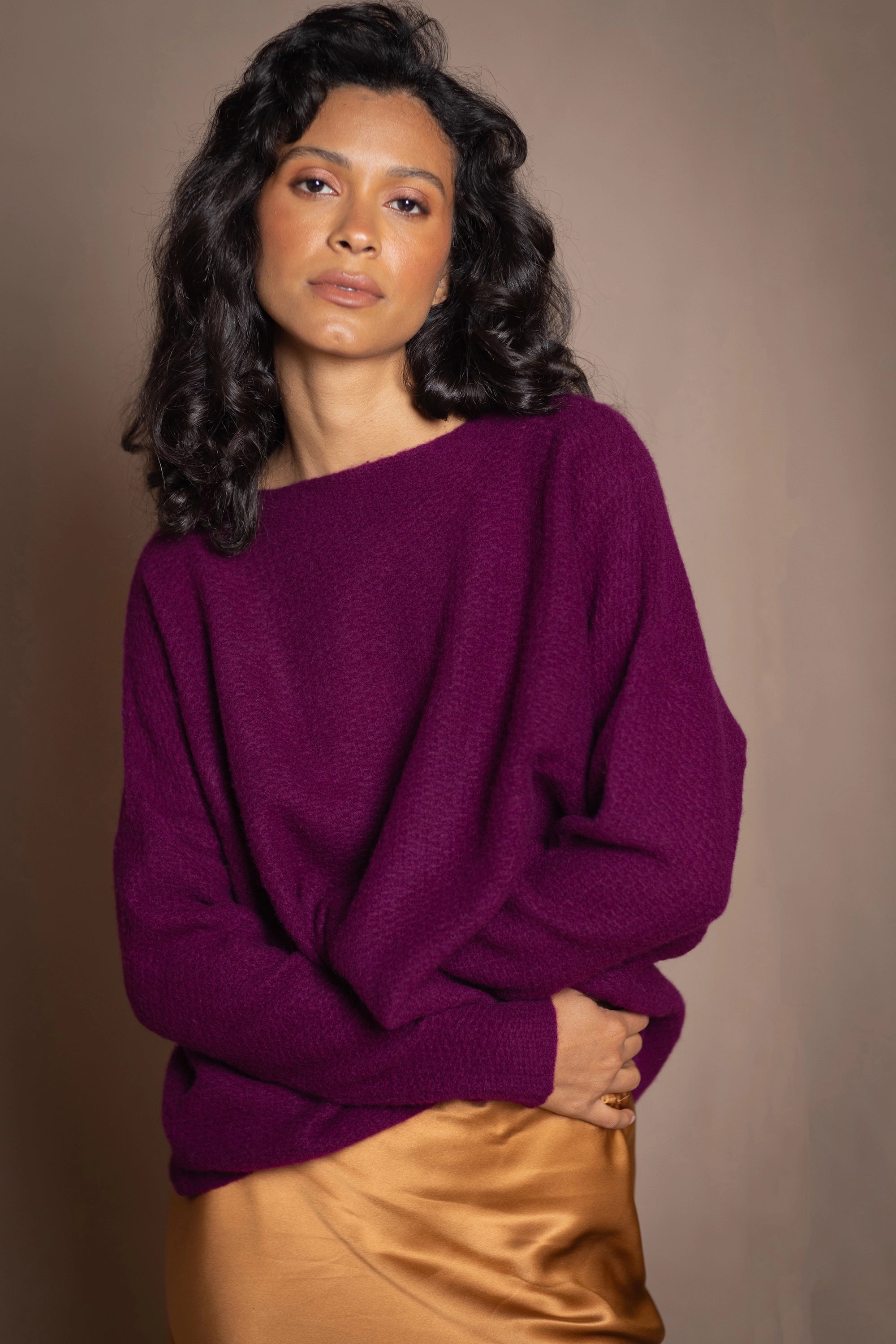 Daphne Easy Cashmere Sweater | Beetroot