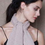 Luxury Small Cashmere Scarf in Neutral