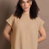 Moss Cashmere Tee | Sand Storm