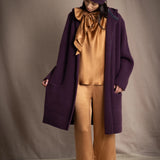Moss Hooded Cardi Coat | Cassis