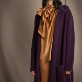 Moss Hooded Cardi Coat | Cassis