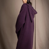 Moss Hooded Cardi Coat | Cassis