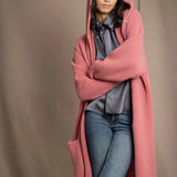 Moss Hooded Cardi Coat | Sand Rose