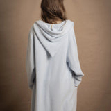 Moss Hooded Cardi Coat | Porcelain Blue