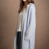 Moss Hooded Cardi Coat | Porcelain Blue