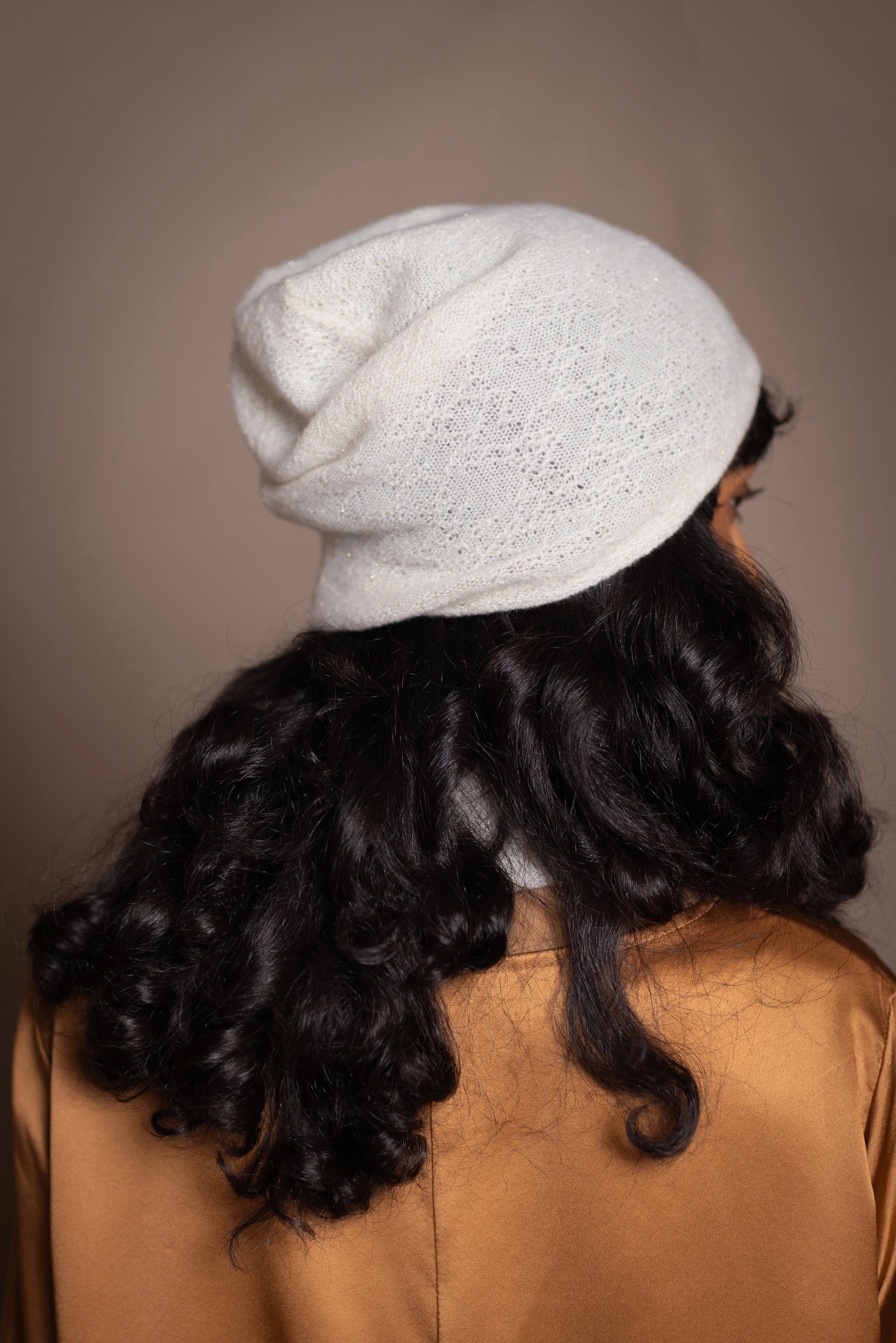 Mya Cashmere Beanie Hat | Glisten Ivory
