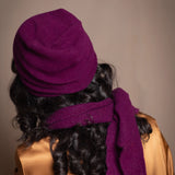 Mya Cashmere Beanie Hat | Beetroot