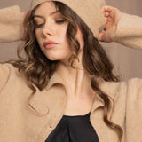 Mya Cashmere Beanie Hat | Sand Storm