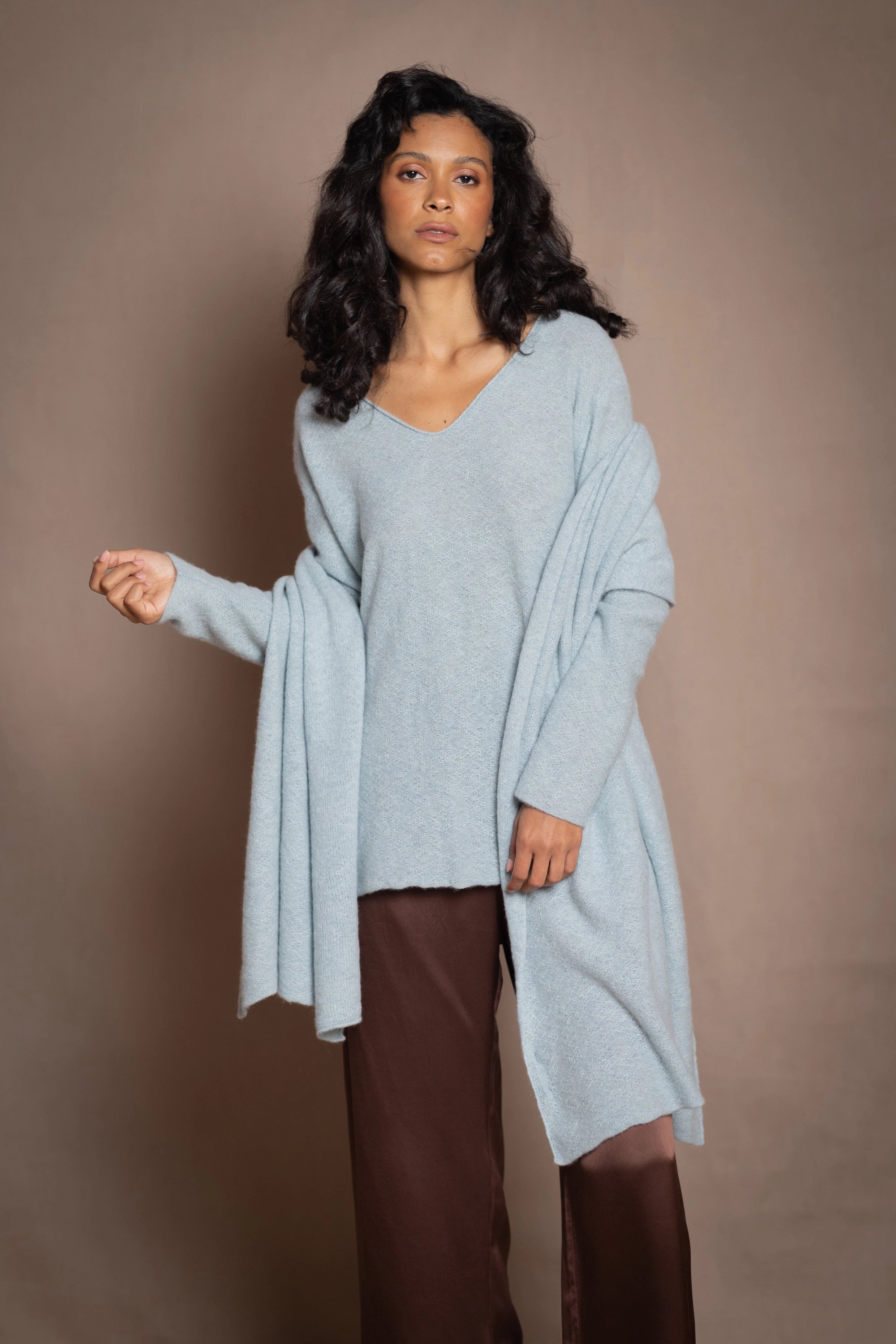 Mya Cashmere Wrap | Morning Mist