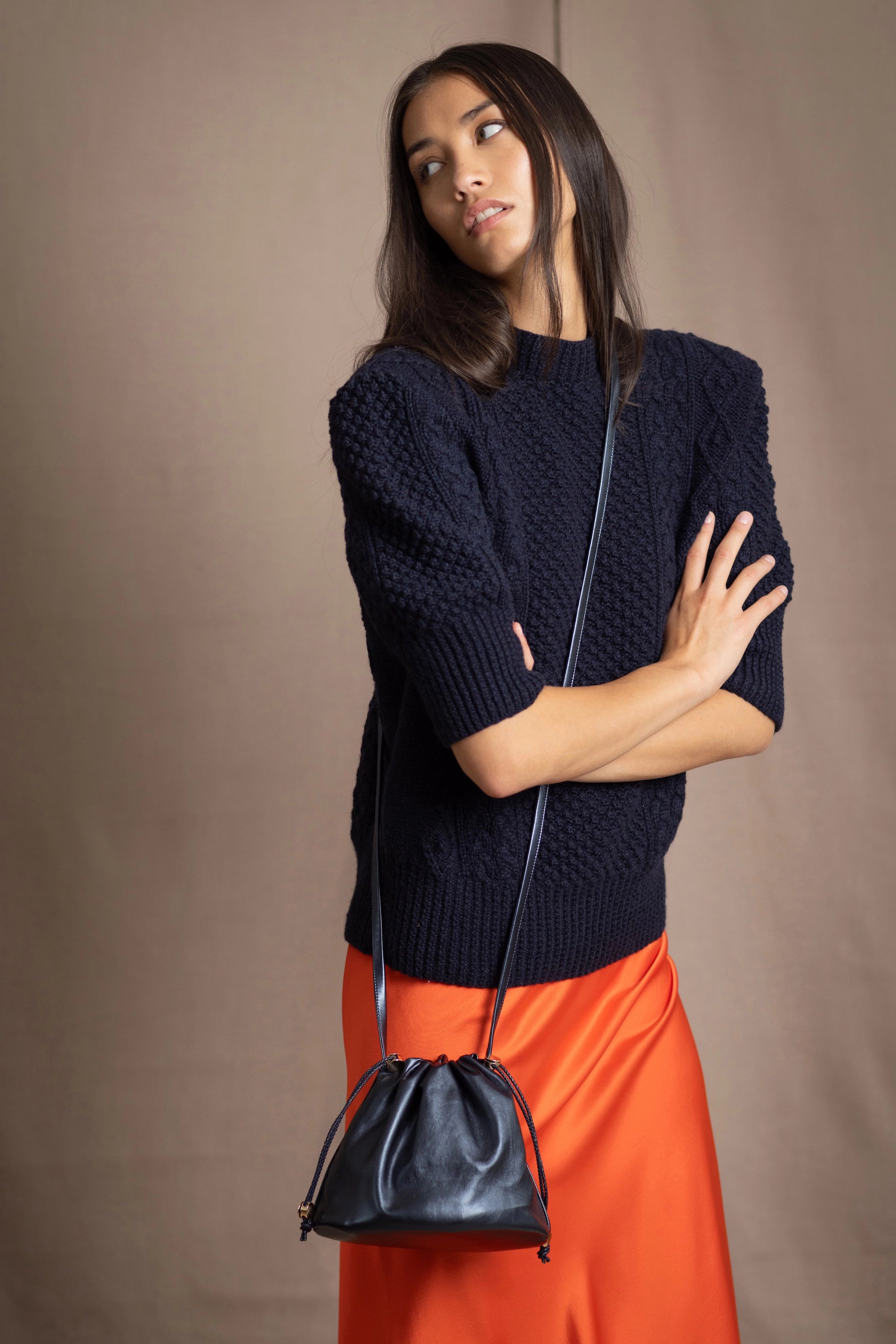 Drawstring Pouch Bag | Navy