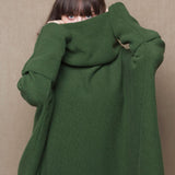 Luxury Cashmere Oversized Sweater in Green