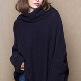 Luxury Cashmere Oversized Sweater in Navy