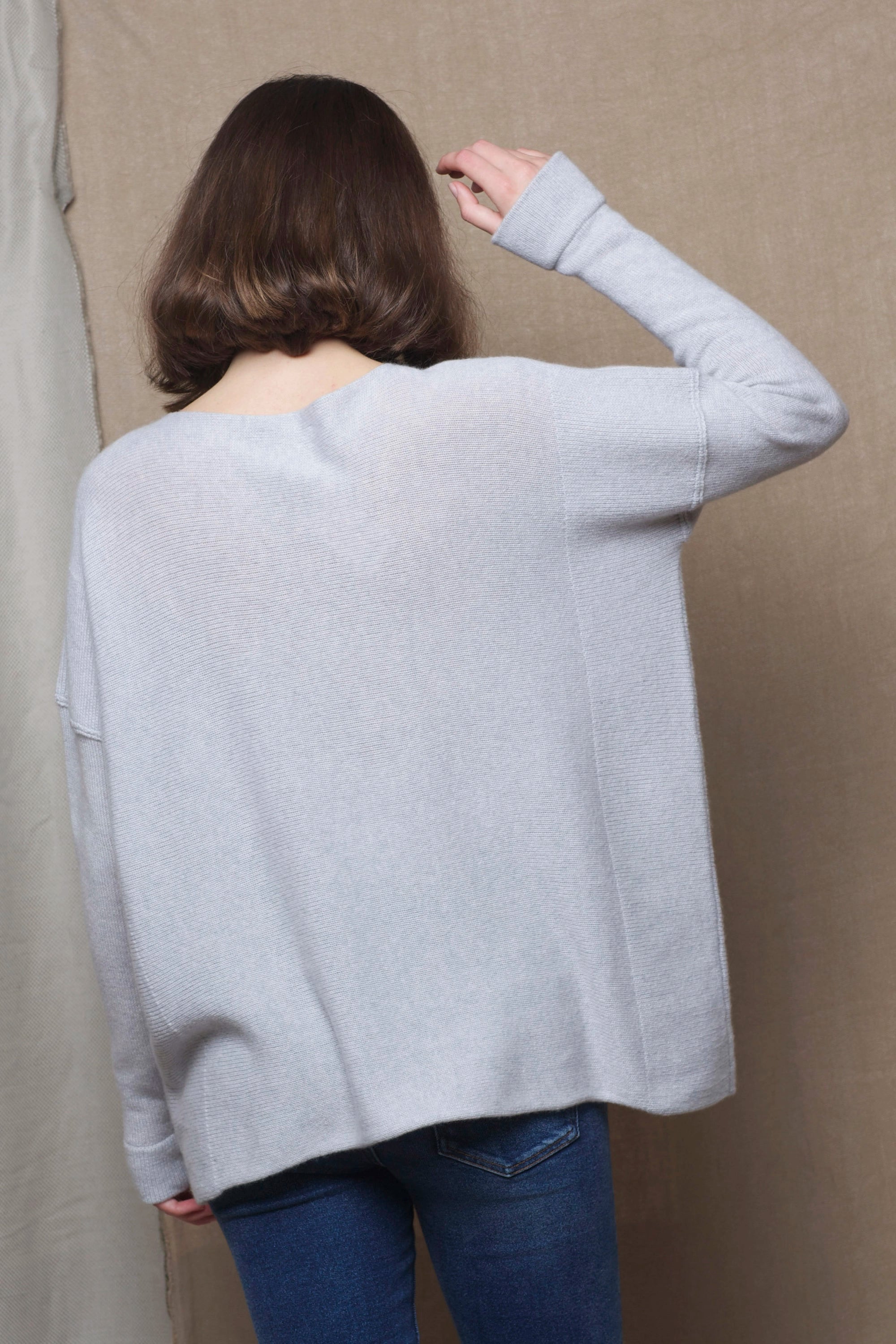 Luxury Oversized Cashmere Sweater Grey