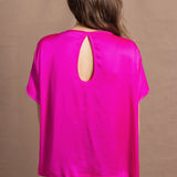Síoda Silk Oversized Tee | Cerise