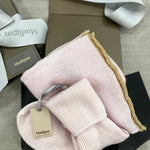 Luxury Cashmere Gift Set Socks and Scarf in Pale Pink
