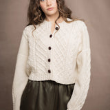 Róisín Cashmere Aran Cardigan | Cream