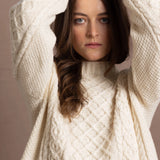 Róisín Cashmere Aran Sweater | Cream