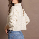 Róisín Cashmere Aran Sweater | Cream