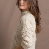 Róisín Cashmere Aran Sweater | Cream