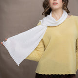 Sarah Cashmere Scarf | Almost White