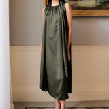 Síoda Venus de Milo Silk Dress | Dark Khaki