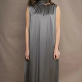Síoda Venus de Milo Silk Dress | Pewter