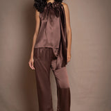 Pantalon large Síoda Silk | Chocolat
