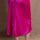 A 100% silk skirt in bright shocking pink