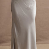 Síoda Flare Silk Skirt | Silver
