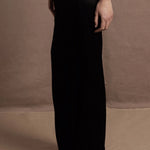 luxury trousers made from 100% silk in black