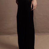 luxury trousers made from 100% silk in black
