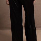 luxury trousers made from 100% silk in black