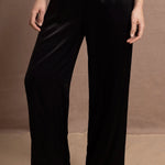 luxury trousers made from 100% silk in black