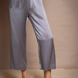 Síoda Seidenhose mit weitem Bein | Zinn