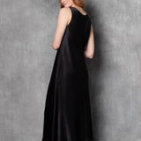 Luxury Silk Long Dress in Black