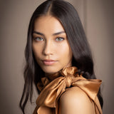 Síoda Gather Silk Halter Top | Toffee