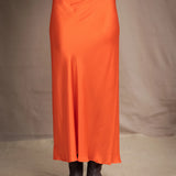 Síoda Flare Silk Skirt | Orange