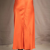 Síoda Flare Silk Skirt | Orange